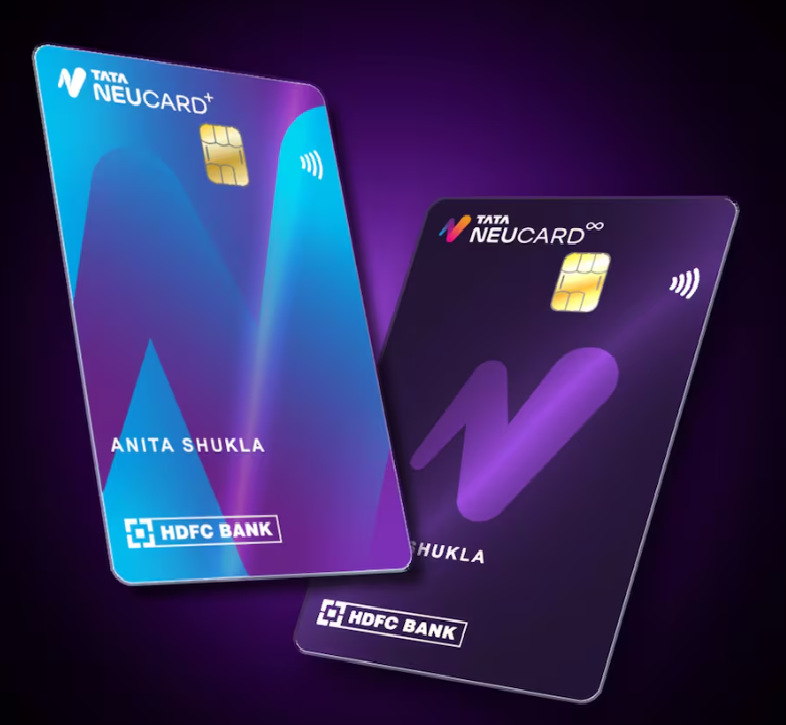 Image of a standard credit card with blue accents